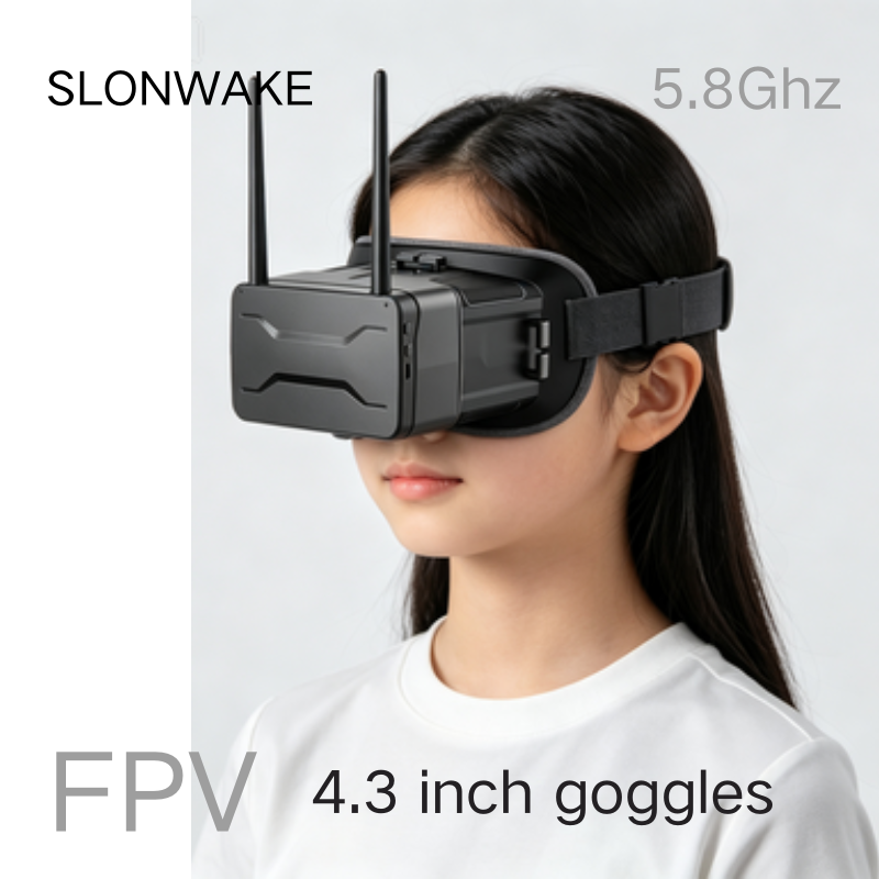 Fpv Goggles - Kacamata FPV 5.8G, Layar 4.3 Inci,