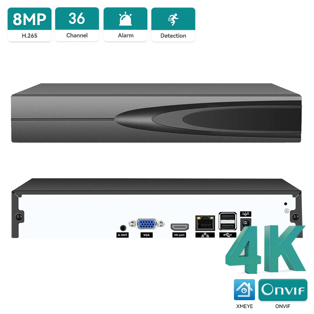 Hd Zero Camera - 4K ONVIF CCTV NVR 36CH/16CH/10CH 4K