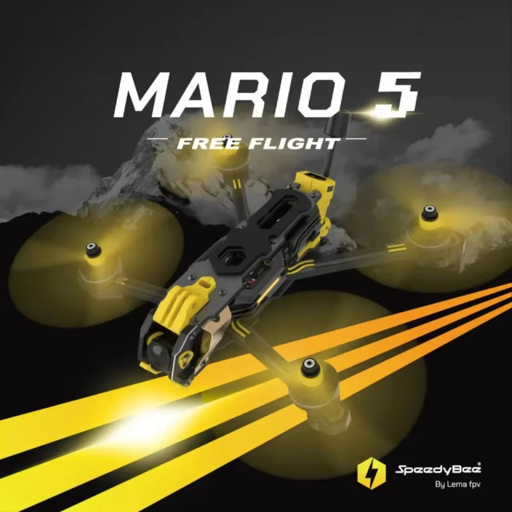 Carbon Fiber Drone Frame - Kit Rangka Speedybee Mario 5 O4,