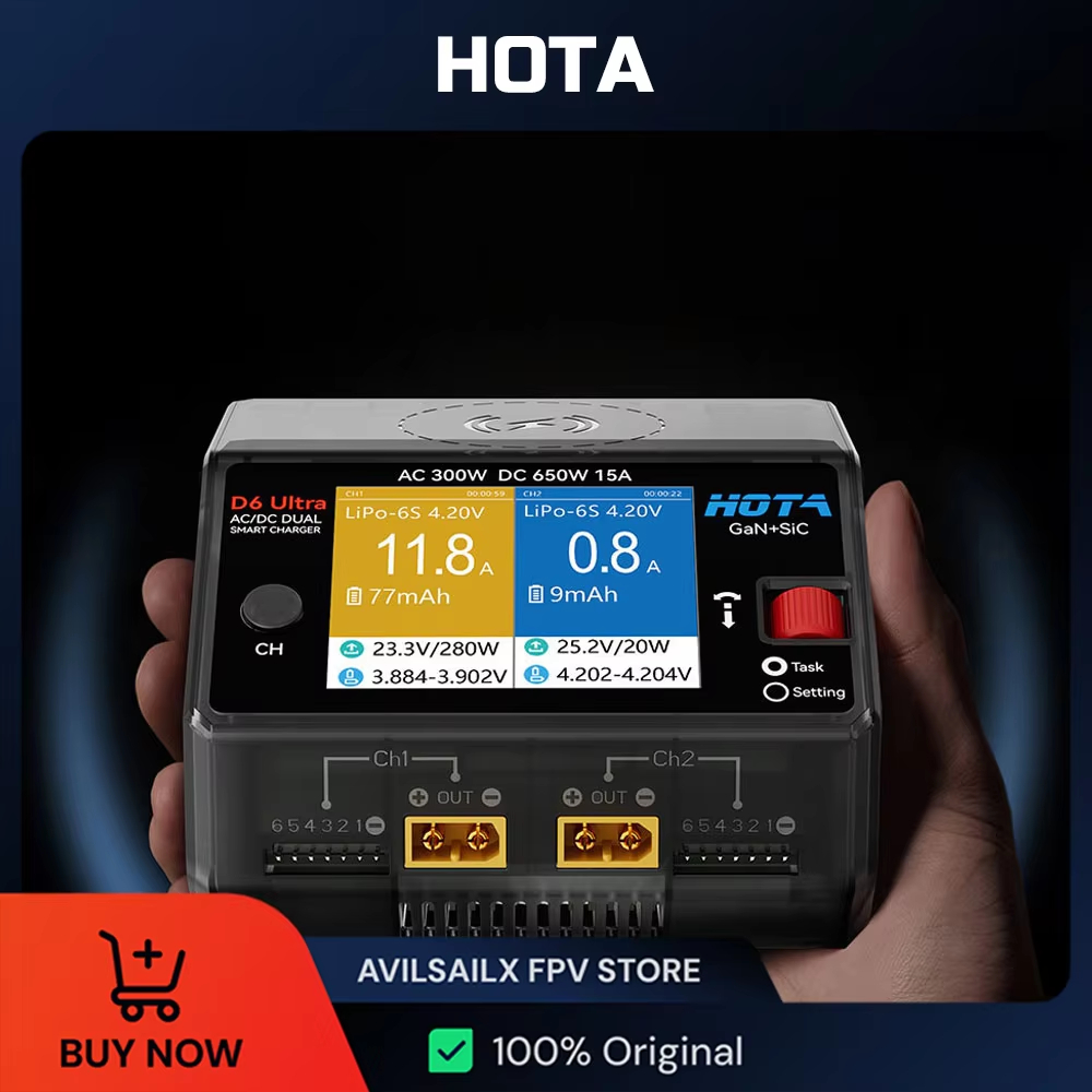 Pengisi Daya Dual Channel HOTA - Lipo Battery 6S ulasan dan harga