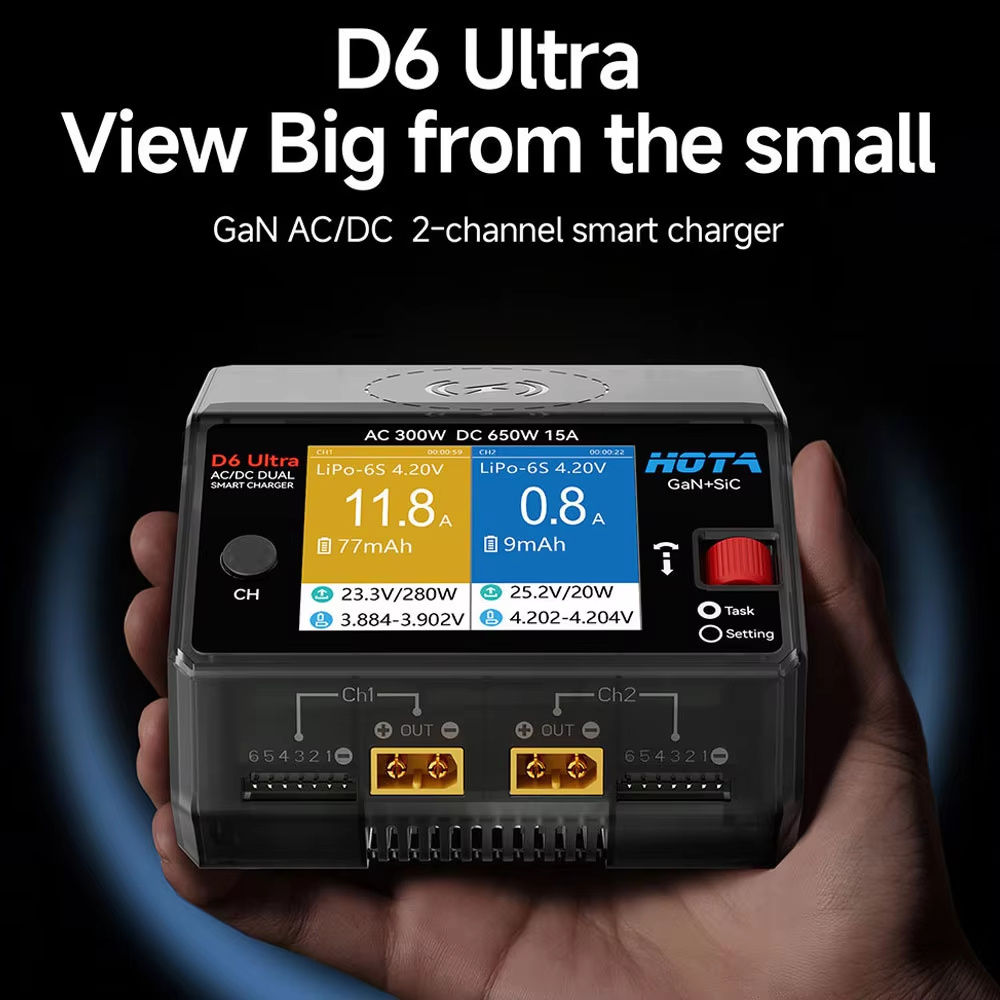 Pengisi Daya Dual Channel HOTA - Lipo Battery 6S ulasan dan harga