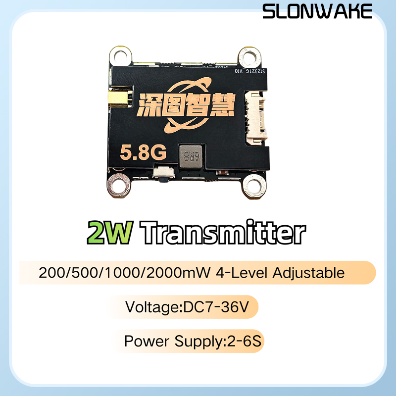 SLONWAKE 5.8G 56CH 2W pemancar - Drone Frame ulasan dan harga