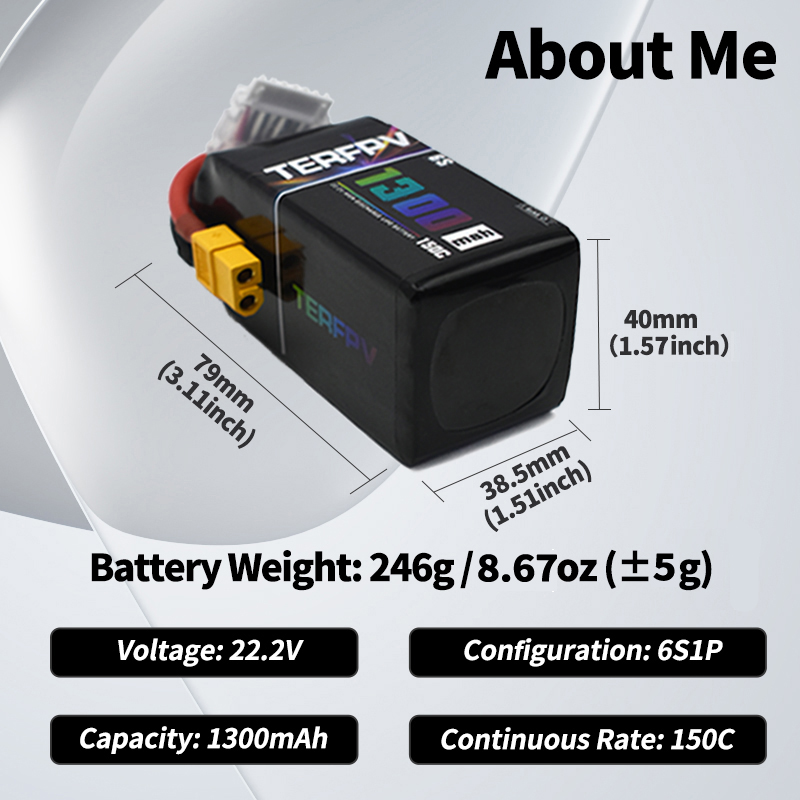 Baterai Lipo TERFPV 6S 22.2V 1 - Lipo Battery 6S ulasan dan harga