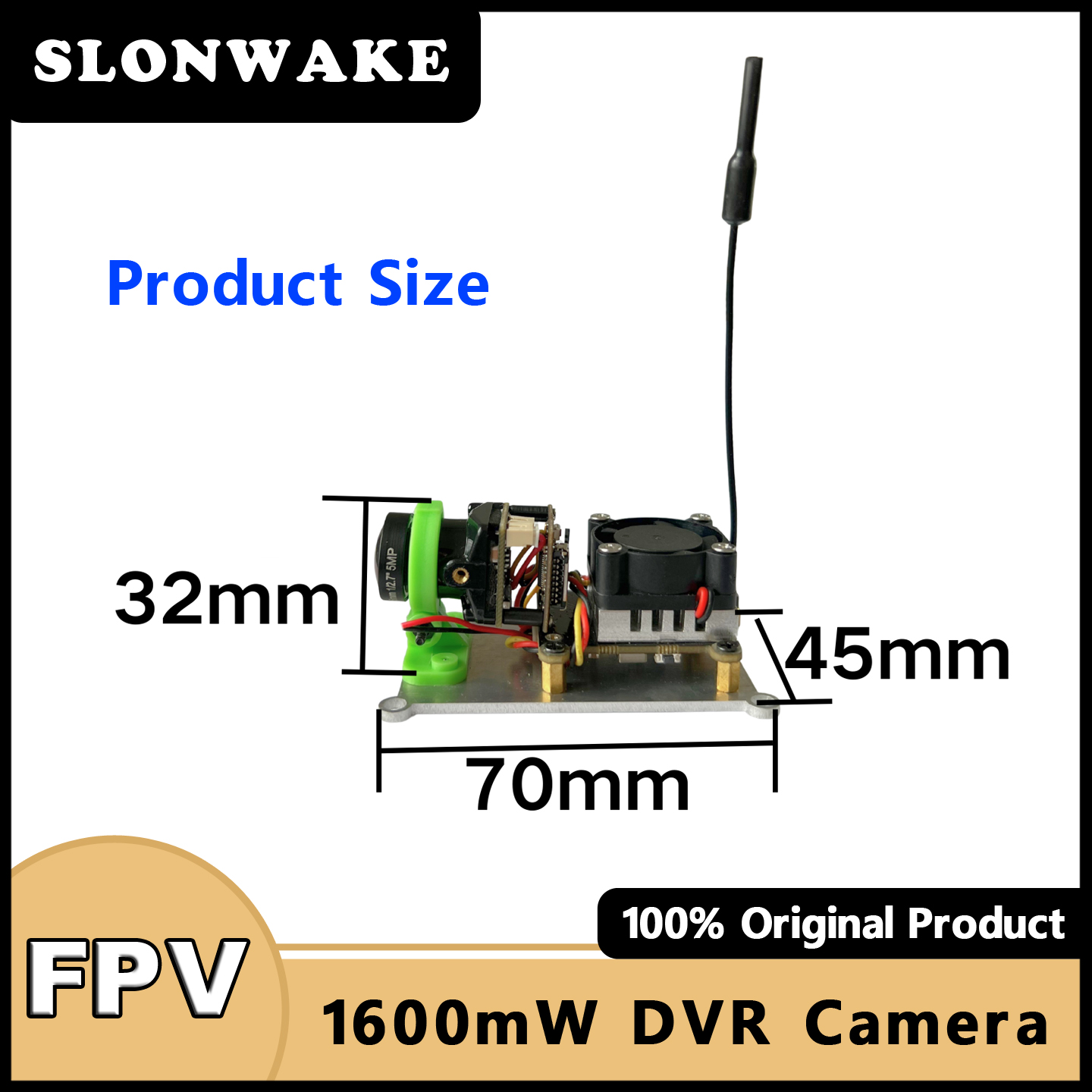SLONWAKE 5.8G 48CH 200/500/100 - Fpv Camera ulasan dan harga