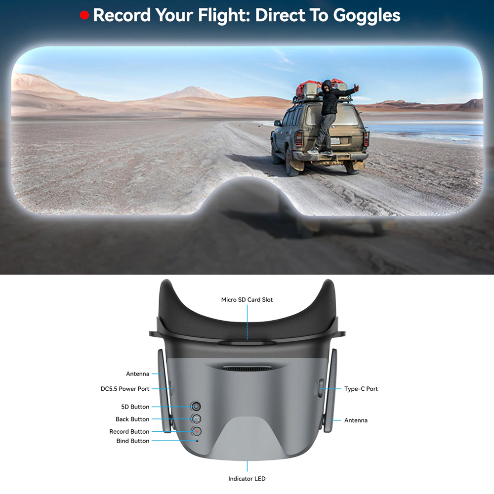 BETAFPV VR04 Kacamata FPV HD P - Fpv Goggles ulasan dan harga