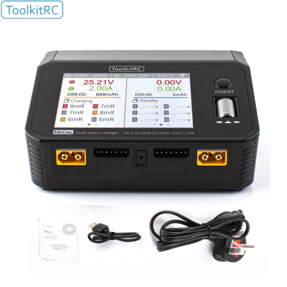 Toolkitrc M6DAC 350W X 2 USB-C - Lipo Battery 6S ulasan dan harga