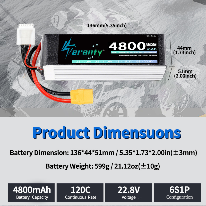 TERANTY 6S 4800MAh Baterai Lip - Lipo Battery 6S ulasan dan harga