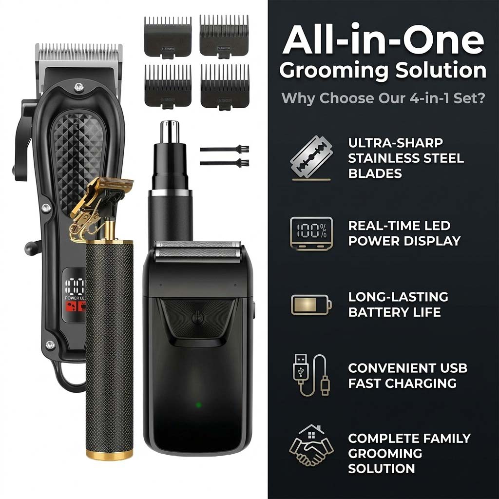 Set Alat Cukur Rambut Pria 4-i - 4 In 1 Esc ulasan dan harga
