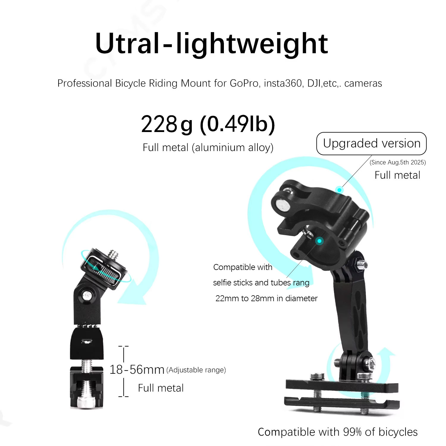 Camsteer Premium Bicycle Posts - Runcam Camera ulasan dan harga