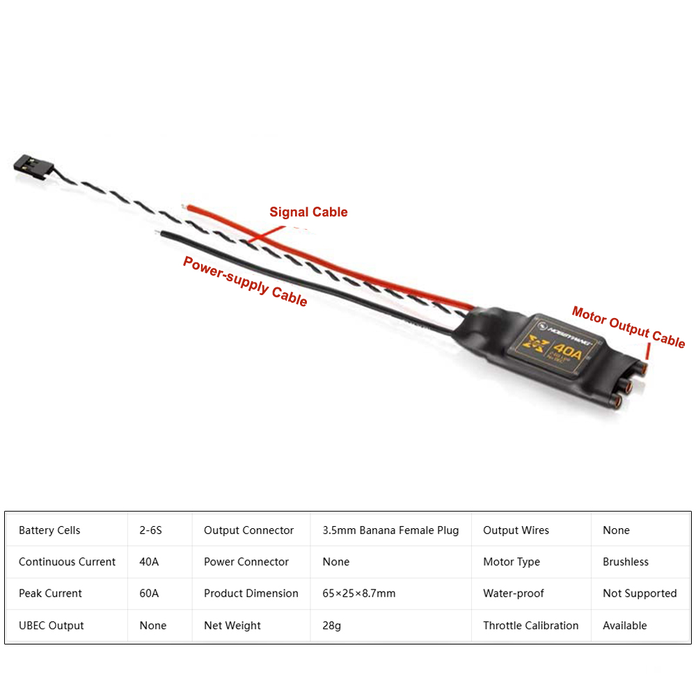 Hobbywing XRotor 40A ESC tanpa - 4 In 1 Esc ulasan dan harga