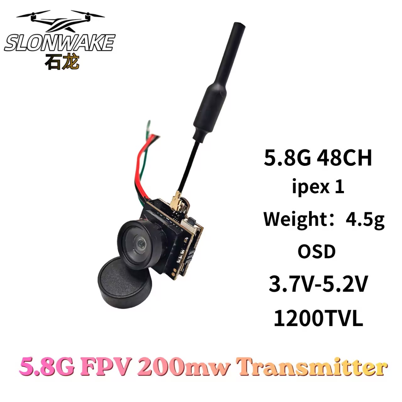 SLONWAKE 5.8G Kamera Transmisi - Analog Fpv Camera ulasan dan harga