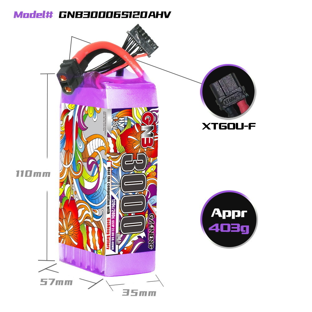 Baterai Lipo GNB 6S 22.8V 3000 - Lipo Battery 6S ulasan dan harga